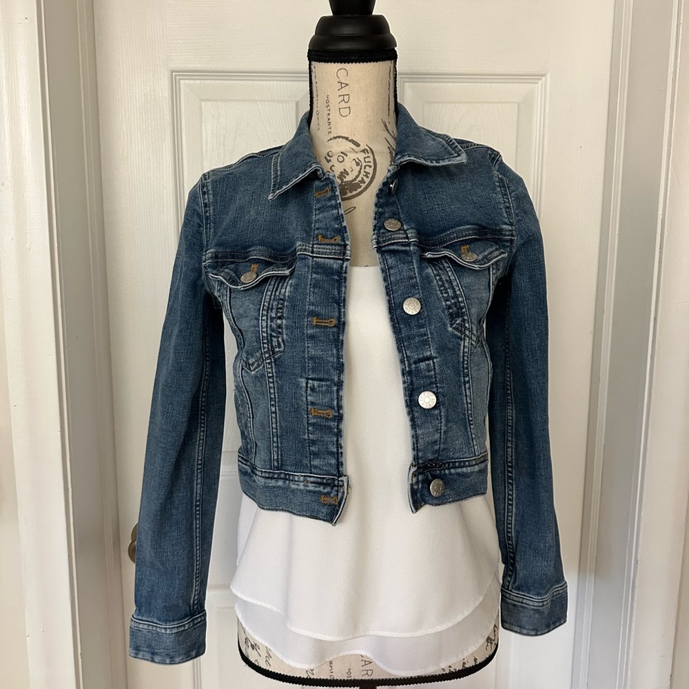XXS J crew  cropped Jean jacket